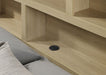 Hendricks California King Bookcase Headboard Platform Bed Light Oak