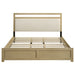 Hendricks Eastern King Panel Headboard Platform Bed Light Oak