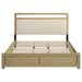 Hendricks California King Panel Headboard Platform Bed Light Oak