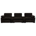 Collins 5-Piece Power Reclining Home Theater Seating Chocolate Brown