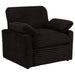 Collins Upholstered Power Recliner Chair Chocolate Brown