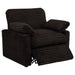 Collins Upholstered Power Recliner Chair Chocolate Brown