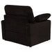 Collins Upholstered Power Recliner Chair Chocolate Brown