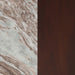 Jenna Round Marble Top Mango Wood Side End Table Brown