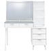 Souza 5-Drawer Makeup Vanity Table With LED Mirror White High Gloss