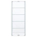 Delphinium 4-Shelf Clear Glass Curio Display Cabinet White
