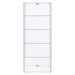 Delphinium 4-Shelf Clear Glass Curio Display Cabinet White
