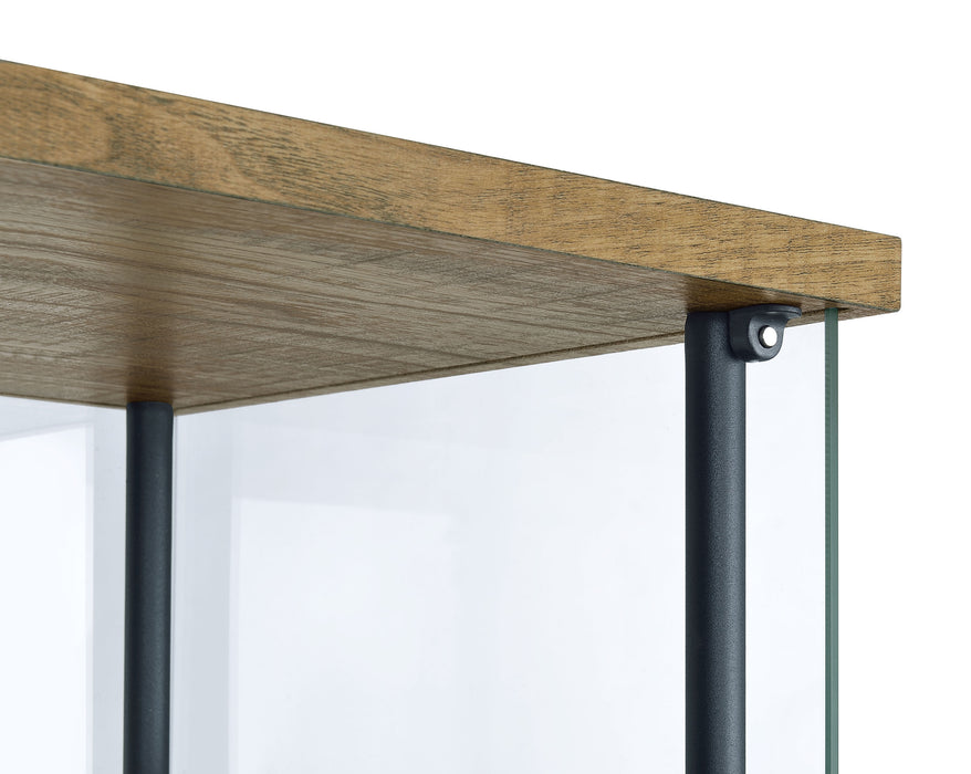 Bellatrix 3-shelf Clear Glass Curio Cabinet Mango