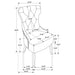 Baney Fabric Upholstered Dining Side Chair Cream and Black