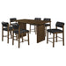 Decker 7-piece 70-inch Counter Height Dining Set Black and Walnut