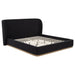 Blaire Upholstered California King Wingback Platform Bed Black