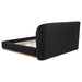 Blaire Upholstered California King Wingback Platform Bed Black