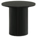 Hamlyn Round Fluted Occasional Side End Table Black