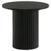 Hamlyn 2-piece Round Fluted Coffee and End Table Set Black