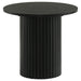 Hamlyn 3-piece Round Fluted Coffee and End Table Set Black