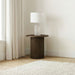 Hamlyn Round Fluted Occasional Side End Table Walnut