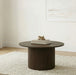 Hamlyn Round Fluted Occasional Cocktail Coffee Table Walnut
