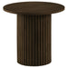 Hamlyn 2-piece Round Fluted Coffee and End Table Set Walnut
