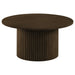 Hamlyn 3-piece Round Fluted Coffee and End Table Set Walnut