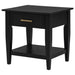 Lindenton 1-drawer Wood Occasional Side End Table Black