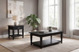 Lindenton 2-piece Wood Lift-Top Coffee and End Table Set Black