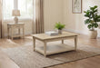 Lindenton 2-piece Wood Lift-Top Coffee and End Table Set Blonde