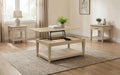 Lindenton 3-piece Wood Lift-Top Coffee and End Table Set Blonde