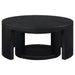 Sweeney 2-piece Round Wood Occasional Nesting Table Set Black