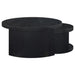 Sweeney 2-piece Round Wood Occasional Nesting Table Set Black