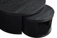 Sweeney 2-piece Round Wood Occasional Nesting Table Set Black