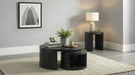 Sweeney 2-piece Round Wood Occasional Nesting Table Set Black