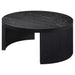 Sweeney 39-inch Round Wood Occasional Cocktail Coffee Table Black
