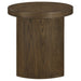 Sweeney 24-inch Round Wood Occasional Side End Table Dark Walnut