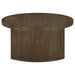 Sweeney 39-inch Round Wood Occasional Cocktail Coffee Table Dark Walnut