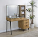 Souza 5-Drawer Makeup Vanity Table With LED Mirror Mango