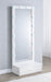 Spector 1-drawer Lighted Full-Length Floor Mirror White High Gloss
