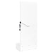 Spector 1-drawer Lighted Full-Length Floor Mirror White High Gloss