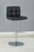 Lenny Upholstered Adjustable Bar Stool Black (Set of 2)