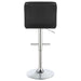 Lenny Upholstered Adjustable Bar Stool Black (Set of 2)