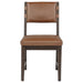 Tegan Faux Leather Upholstered Dining Side Chair Cognac (Set of 2)