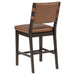 Tegan Faux Leather Upholstered Counter Height Chair Cognac (Set of 2)