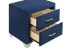 Melody Upholstered 2-drawer Nightstand Pacific Blue