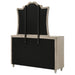 Antonella 7-drawer Upholstered Dresser with Mirror Ivory