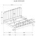 Rocco All Wood Water Pipe Open Frame Eastern King Bed Dark Bronze