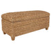 Laughton Hand-Woven Banana Leaf Storage Bench Natural