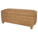 Laughton Hand-Woven Banana Leaf Storage Bench Natural