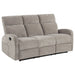 Hamilton Chenille Upholstered Manual Reclining Sofa Sand