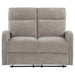 Hamilton Chenille Upholstered Manual Reclining Loveseat Sand