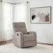 Hamilton Chenille Upholstered Manual Recliner Sand