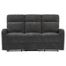 Hamilton Chenille Upholstered Manual Reclining Sofa Charcoal Grey